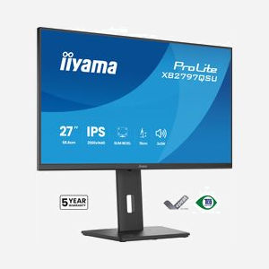 iiyama ProLite XB2797QSU-B1 écran IPS 27" QHD 2560x1440 LED cadre ultra-fin 4 côtés pied ergonomique HDMI DisplayPort USB hub