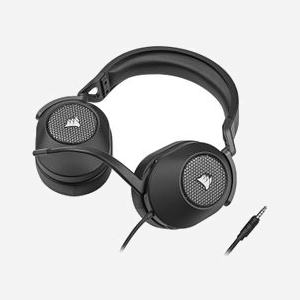 Casque Corsair HS65 SURROUND avec son Dolby Audio 7.1, transducteurs 50mm néodyme, micro omnidirectionnel, structure aluminium, compatible PC/Mac via USB ou jack 3.5mm - Miniature 2