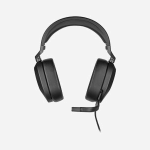 Casque Corsair HS65 SURROUND avec son Dolby Audio 7.1, transducteurs 50mm néodyme, micro omnidirectionnel, structure aluminium, compatible PC/Mac via USB ou jack 3.5mm - Miniature 3