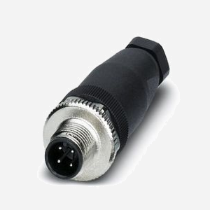 Phoenix Contact 1662528 connecteur M12 noir en acier inoxydable et zinc, RoHS, diamètre 2 cm, profondeur 60 mm