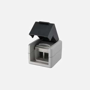 Equip 125451 Boîtier de distribution Keystone en plastique gris 81.4x76.3x58.2mm pour modules - Miniature 4