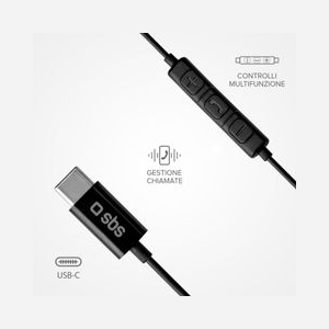 Casque SBS TEEARTYCK filaire USB Type-C 20-20000Hz 1,2m pour appels/musique noir - Miniature 3