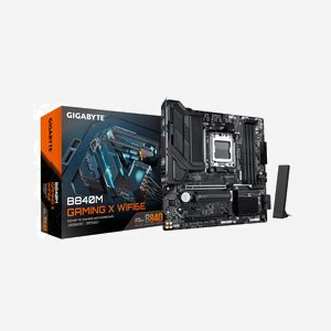 GIGABYTE B840M GAMING X WIFI6E – Carte mère AMD Ryzen 9000, VRM 8+2+2, DDR5 8200 MHz (O.C.), 2× M.2 PCIe 4.0, Wi-Fi 6E, LAN 2.5 GbE, USB 3.2 Gen 1