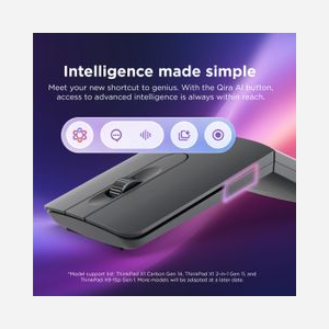 Souris Lenovo ThinkPad 4Y51T62792 Bluetooth Ambidextre 4000 DPI avec bouton IA et design compact - Miniature 4