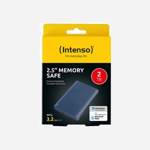 Intenso Memory Safe 2 To 2.5" 5400 tr/min USB 3.2 Gen 1 85 Mo/s lecture 75 Mo/s écriture bleu - Miniature 2