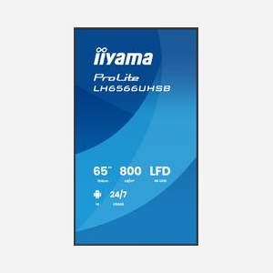 iiyama LH6566UHSB-B1AG Écran LCD 65" 4K Ultra HD 3840x2160 800 cd/m² Android 24/7 WiFi Noir - Miniature 2