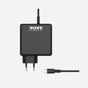 Port Designs PORT Connect 900097B-UK chargeur secteur 20V 1x USB-C charge rapide noir pour smartphone tablette ordinateur portable