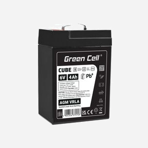 Batterie Green Cell AGM6V4AH-J 6V 4Ah Sealed Lead Acid (VRLA) 70x101mm 640g - Miniature 1