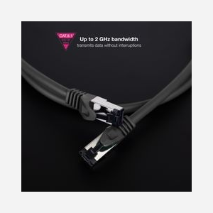 Nanocable 10.20.2000-L25-BK câble réseau Noir 0,25 m Cat8.1 S/FTP (S-STP) blindé pour Ethernet haute vitesse - Miniature 4