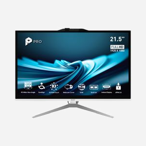 MSI Pro AP222T 14MA-605EU PC All-in-One 21.5" FHD Écran tactile Intel Core i3-14100 8 Go DDR4 512 Go SSD Windows 11 Home Wi-Fi 6E Blanc - Miniature 1