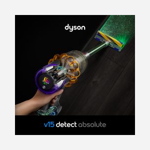 Dyson V15 Detect Absolute Aspirateur-balai 2 en 1 sans sac HEPA batterie 60 min acier inoxydable avec têtes De-tangling Motorbar et Fluffy Optic - Miniature 2