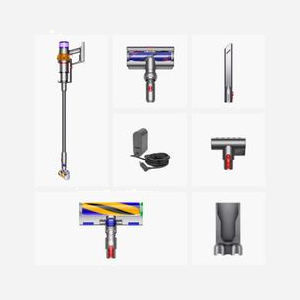 Dyson V15 Detect Absolute Aspirateur-balai 2 en 1 sans sac HEPA batterie 60 min acier inoxydable avec têtes De-tangling Motorbar et Fluffy Optic - Miniature 3