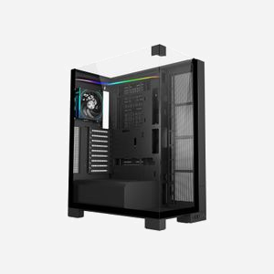 FSP U691-BP Ultra Tower Noir ATX avec ventilateur arrière 120mm support 3.5" et 2.5" SSD 258x451x568mm - Miniature 1