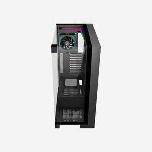 FSP U691-BP Ultra Tower Noir ATX avec ventilateur arrière 120mm support 3.5" et 2.5" SSD 258x451x568mm - Miniature 3