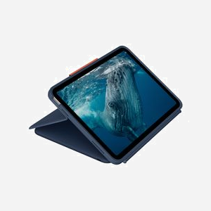 Logitech Rugged Combo 4c Touch clavier QWERTZ Allemand avec trackpad Smart Connector pour iPad 10e gen iPadOS bleu - Miniature 2