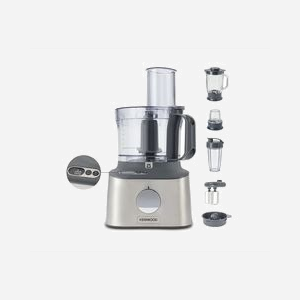 Kenwood MultiPro Compact+ FDM316SS robot 800W bol 2L acier inoxydable plastique gris balances intégrées