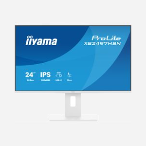iiyama ProLite XB2497HSN-W1 écran LED 23.8" Full HD 1920x1080 16:9 mat 178° USB 3.2 Gen 1 VESA blanc - Miniature 1