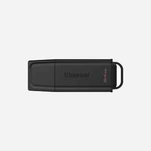 Clé USB Kingston DataTraveler Exodia 64Go USB 3.2 Gen 1 Noir avec capuchon clipsable et trou pour porte-clés - Miniature 1