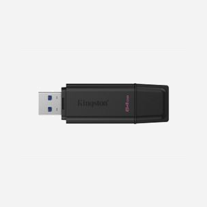Clé USB Kingston DataTraveler Exodia 64Go USB 3.2 Gen 1 Noir avec capuchon clipsable et trou pour porte-clés - Miniature 3