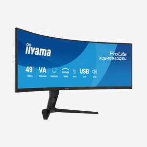 iiyama ProLite XCB4994DQSU-B1 écran LCD 49" Dual QHD 5120x1440 32:9 2ms mat USB 3.2 Gen1 VESA noir - Miniature 2