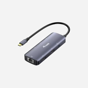 Station d'accueil Equip 133501 USB-C 3.2 Gen 1 100W Ethernet Gigabit HDMI 4K 4096x2160 câble 0.25m grise - Miniature 1