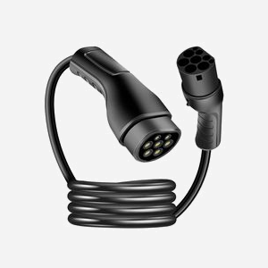 Câble de recharge LogiLink EVC0121 Type 2 vers Type 2 5m 22kW 32A triphasé 480V noir pour véhicules électriques