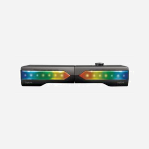 Barre de son LogiLink SP0059 6W RMS filaire et sans fil avec éclairage multi-couleur 380mm noir