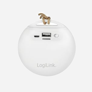 Enceinte portable LogiLink SP0055 Bluetooth A2DP 3W mono 4mm 100-16000Hz avec lecteur MicroSD gris blanc - Miniature 5