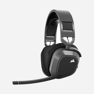 Casque gaming Corsair HS80 MAX sans fil 2.4GHz Bluetooth Dolby Atmos transducteurs 50mm autonomie 65h noir - Miniature 1