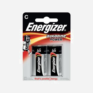 Batterie Energizer Alkaline Power type C 1.5V alcaline usage unique cylindrique 50mm 66g emballage blister