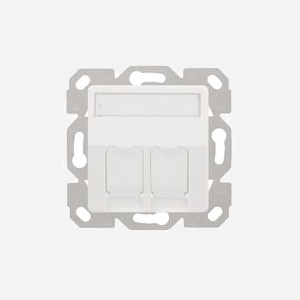 Support LogiLink NK4081 pour modules Keystone 80x80x22mm blanc montage mural pour connecteurs réseau