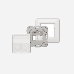 Support LogiLink NK4081 pour modules Keystone 80x80x22mm blanc montage mural pour connecteurs réseau - Miniature 5