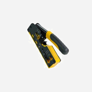 Pince à sertir LogiLink WZ0060 pour câbles réseau RJ45 RJ11 140mm noir et jaune avec lames de coupe - Miniature 2