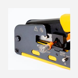 Pince à sertir LogiLink WZ0060 pour câbles réseau RJ45 RJ11 140mm noir et jaune avec lames de coupe - Miniature 5