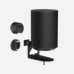 Support mural LogiLink BP0207 pour haut-parleurs en acier et plastique noir charge max 5kg 184x80x96mm - Miniature 3