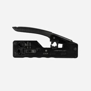 Pince à sertir LogiLink WZ0025 pour câbles réseau RJ45 RJ11 avec lames de coupe intégrées noir - Miniature 2