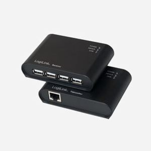 Hub USB LogiLink UA0230 4 ports USB 2.0 480 Mbit/s avec câble 50cm et alimentation 5V 2A noir