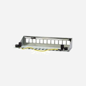 Baie de brassage LogiLink NK4052 10 Gigabit Ethernet Cat6a 12 ports gris avec câbles jaunes 221x113x44.5mm - Miniature 3