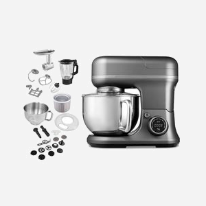 Robot de cuisine MEDION MD18440 1200W bol inox 5L avec blender 1,5L 8 vitesses gris - Miniature 1
