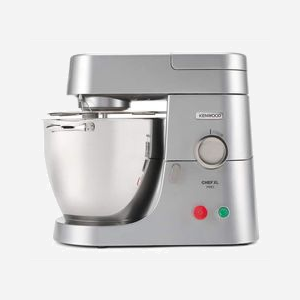 Robot culinaire Kenwood Chef XL Pro 1700W bol inox 6,7L commande rotative boutons corps métal argent - Miniature 1