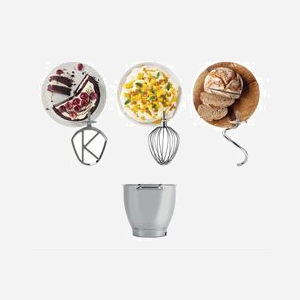 Robot culinaire Kenwood Chef XL Pro 1700W bol inox 6,7L commande rotative boutons corps métal argent - Miniature 4