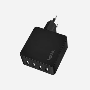 Chargeur secteur LogiLink PA0336 4 ports USB 2.0 24W charge rapide 4.8A 100-240V avec protections multiples noir - Miniature 2