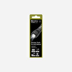 Lampe torche LED Sandberg Survivor Torch 421-07 zoom réglable étanche aluminium pour batterie AAA noir - Miniature 4