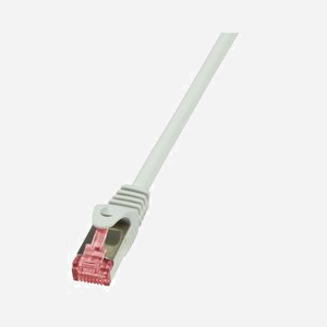 Câble réseau LogiLink CQ2082S Cat6 S/FTP 7.5m RJ-45 blindage double avec conducteur AWG26 gris - Miniature 1