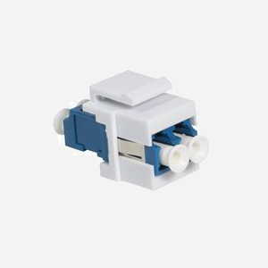 Adaptateur fibre optique LogiLink NK0030 2xLC duplex monomode bleu et blanc 29x21.3x16.6mm - Miniature 1