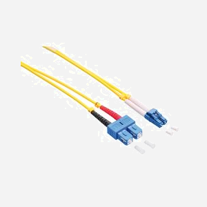 Câble fibre optique LogiLink LC/SC 1m OS2 monomode 9µm Full Duplex jaune FP0LS01