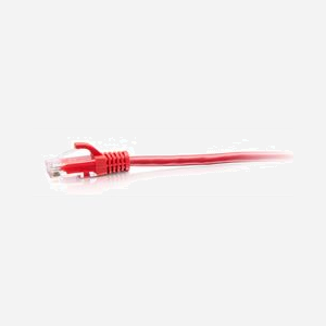 Câble Ethernet C2G Cat6a UTP 28AWG 1,5m rouge 10Gb/s protection anti-accrochage pour réseau haute densité - Miniature 2