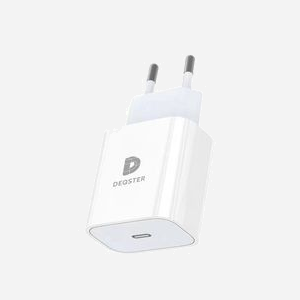Chargeur DEQSTER 60-3160 secteur USB-C charge rapide universel blanc pour appareils mobiles