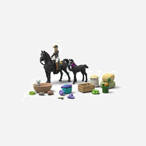 Calendrier de l'Avent schleich HORSE CLUB avec jument Arabe, poulain et accessoires équestres Tori