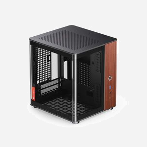 Boîtier PC Jonsbo TK-0 BLACK Mini-ITX noir et bois alimentation SFX ventilateurs 90/120/140mm HDD 3.5" SSD 2.5"